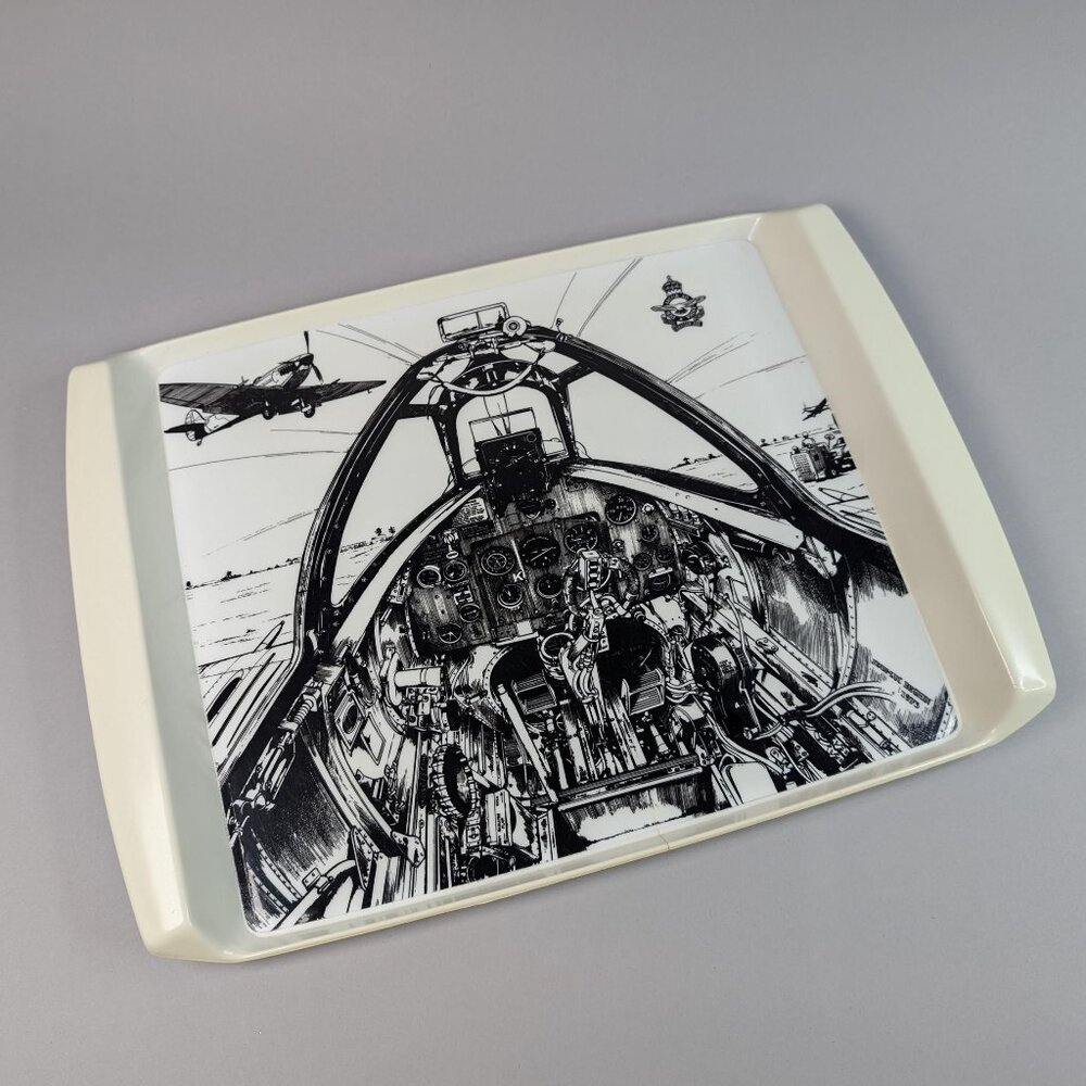 Vintage Jean-Luc Beghin Royal Canadian Air Force Cockpit Plastic Decorative Tray